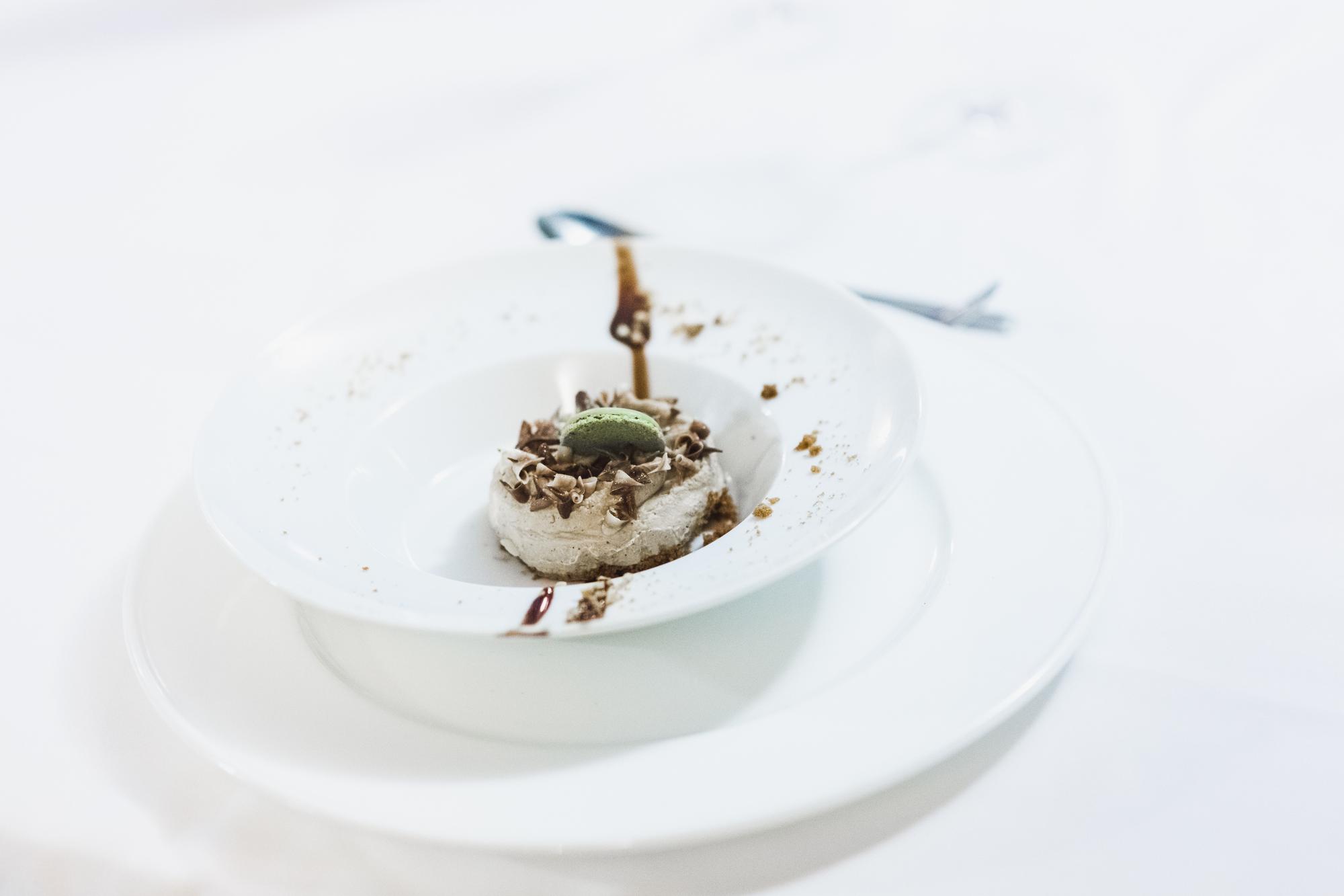 Large plated signature dish